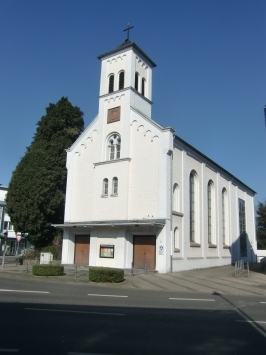 Geilenkirchen : Konrad-Adenauer-Straße, evang. Kirche Hünshoven